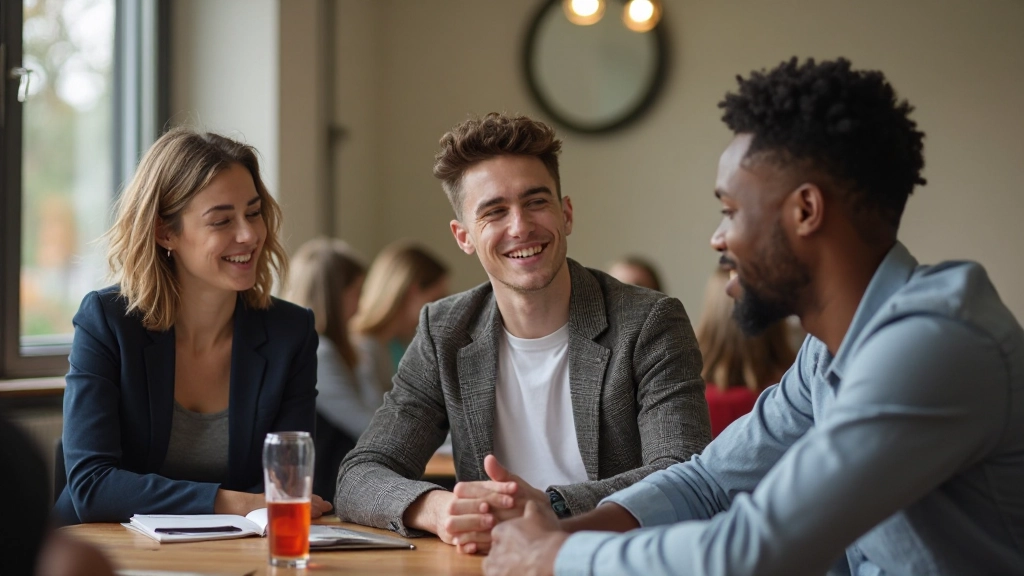 Groep internationale studenten discussiëren Nederlands in moderne klaslokaal