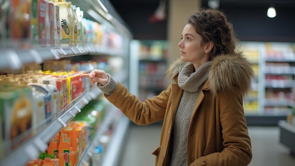 Nederlandse supermarkt met klanten die boodschappen doen en met elkaar spreken