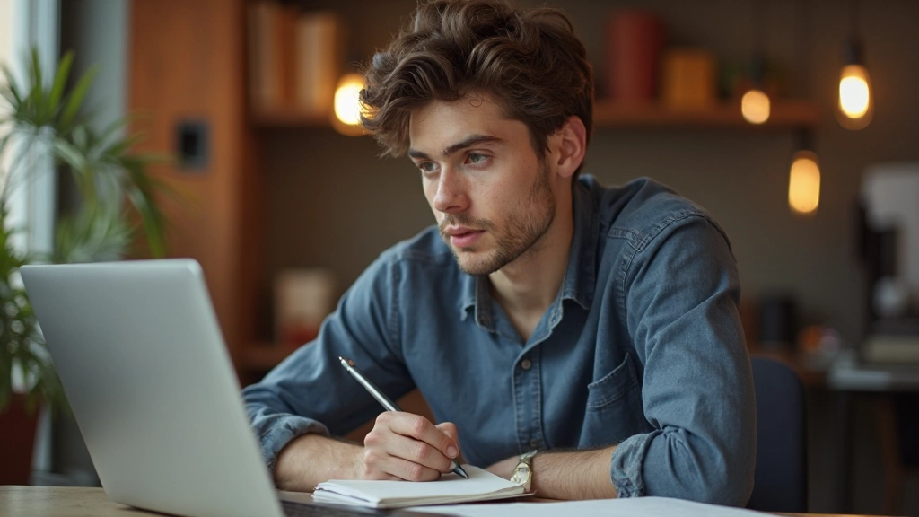 Student aan bureau met Nederlands leerboek en digitale hulpmiddelen